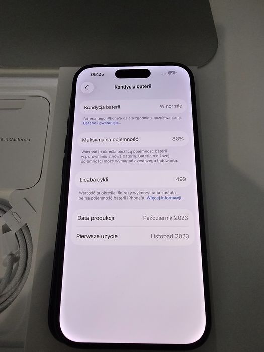 iPhone 15 Pro 256 GB Blue Titanium • Stan bardzo dobry