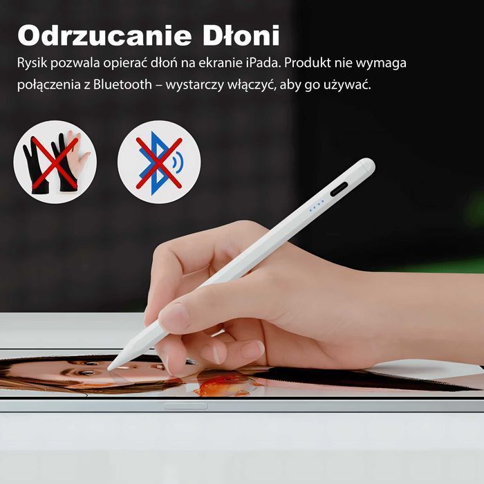 Rysik do iPada – kompatybilny z urządzeniami Apple, Palm Rejection
