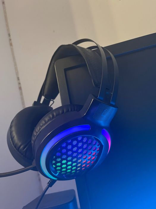 Słuchawki gemingowe rgb