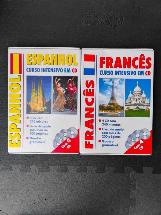 Curso de espanhol e francês com CD's