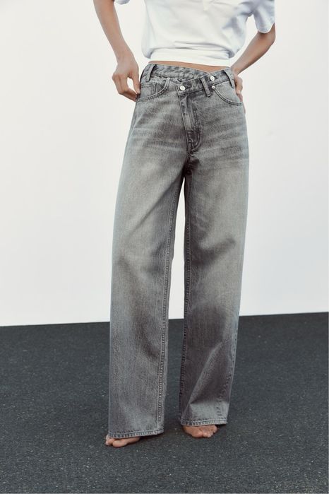 Джинси Zara асиметричні розмір 40 М L