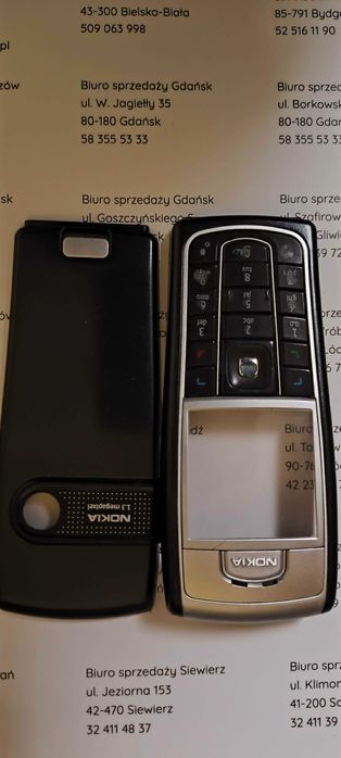 Oryginalna obudowa Nokia 6230i 6230przód tył pokrywa baterii klawiatur