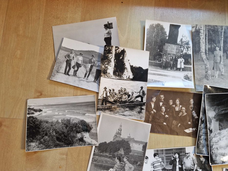 40x Stare zdjęcia czarno białe Duże lata 60-80' 18x13cm rodzina i inne