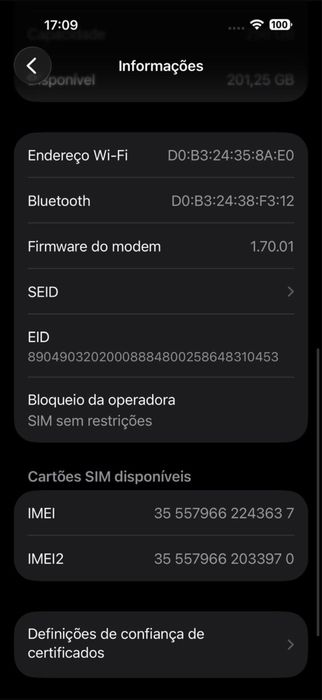 Iphone 17 Pro Max 256GB (Prata)  novo
