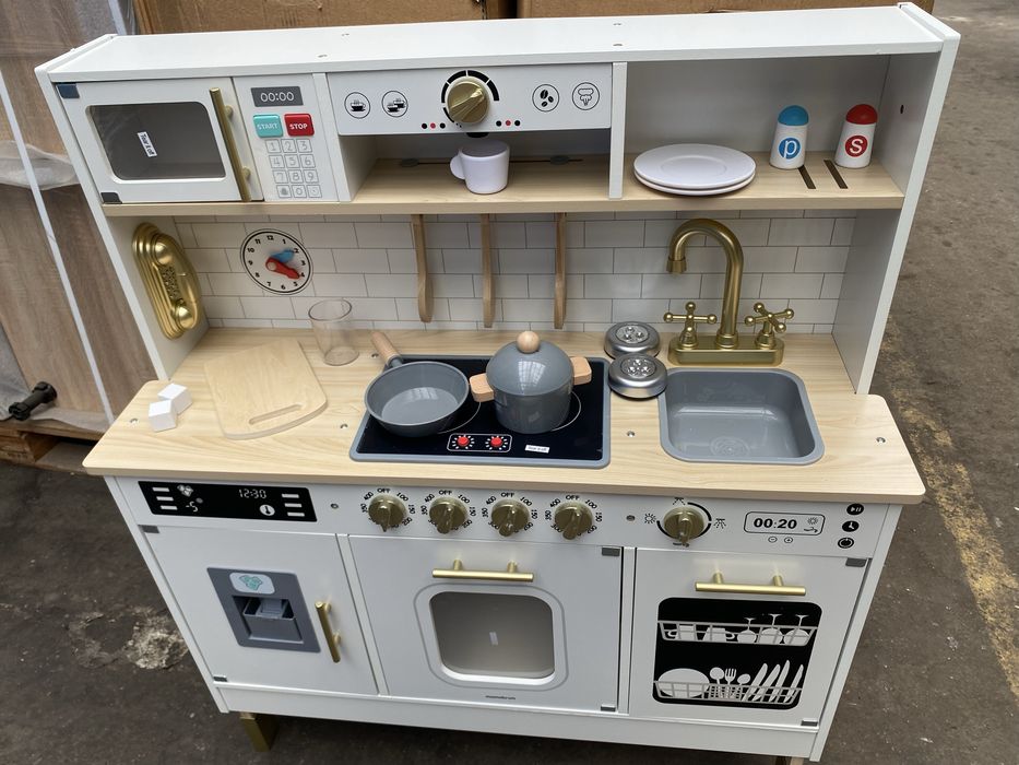 Кухня іграшкова деревянна велика з аксесуарами кухня детская