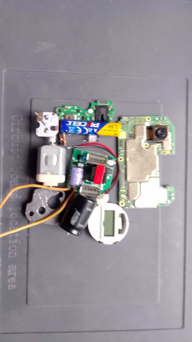 Набор радиодеталей + запчасти Tecno Spark 20 (нижняя плата Type-C, камера, часы, DIY)