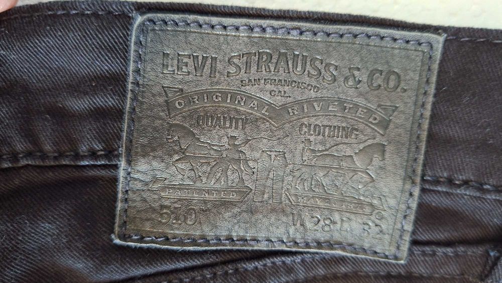 Calças Ganga Levi Strauss Negras W28 L 32