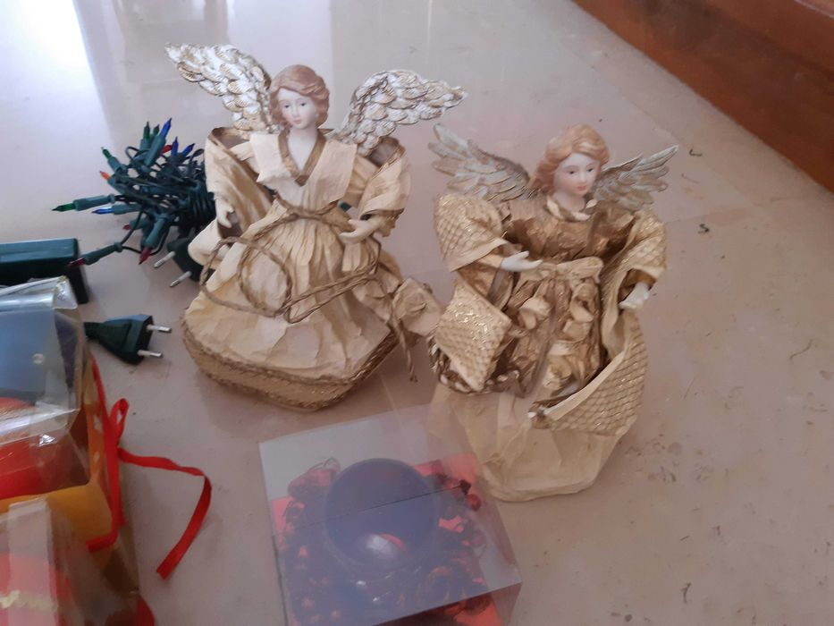 Decorações natal, luzes, bolas, anjos, velas...