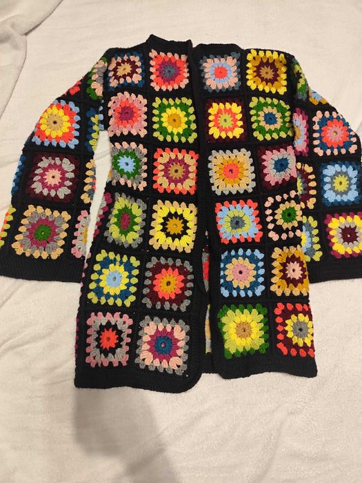 Sweter granny square kwadraty rękodzieło