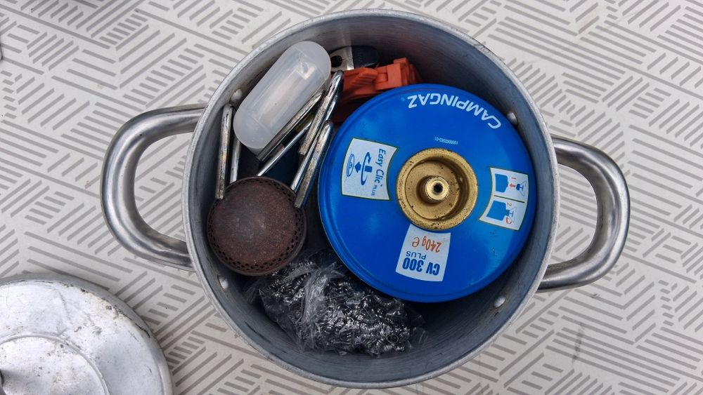 Fogão e lamparina camping gaz