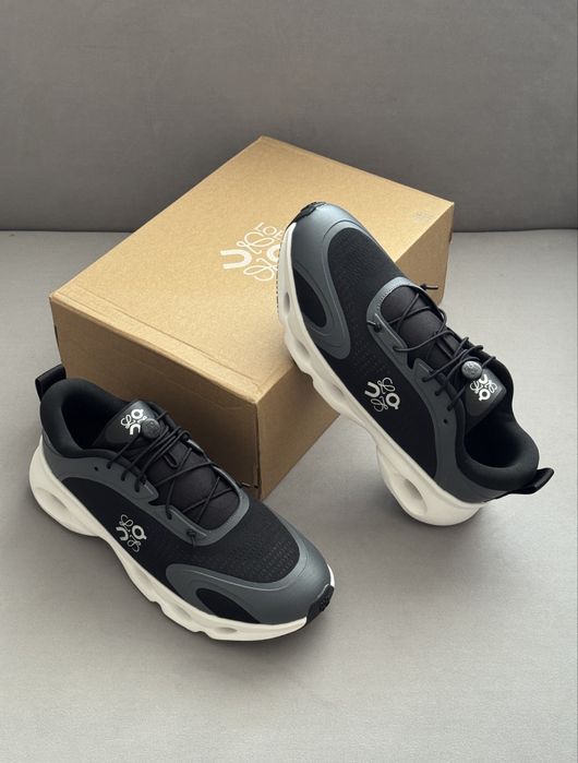 Топ Якість! Кросівки On Cloudsolo x Loewe Black White•Он Клауд (чорно-білі), on running