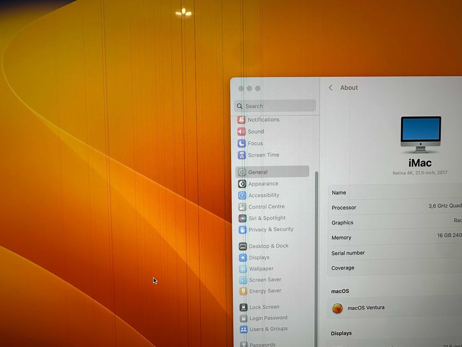 iMac Retina 21,5 3,6GHz i7 16Gb 500SSD Gb