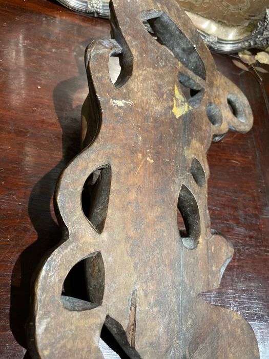 Escultura Madeira Huanghuali Deusa Chinesa Chang Séc XIX 36 cm