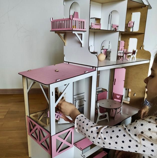 Дитячий будиночок для ляльки, деревʼяний—НОВИЙ‼️Домик для Барби и Лол