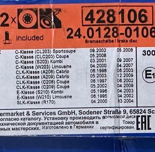 Discos, Calços ATE, Mercedes imagens (4, 5 e 6).