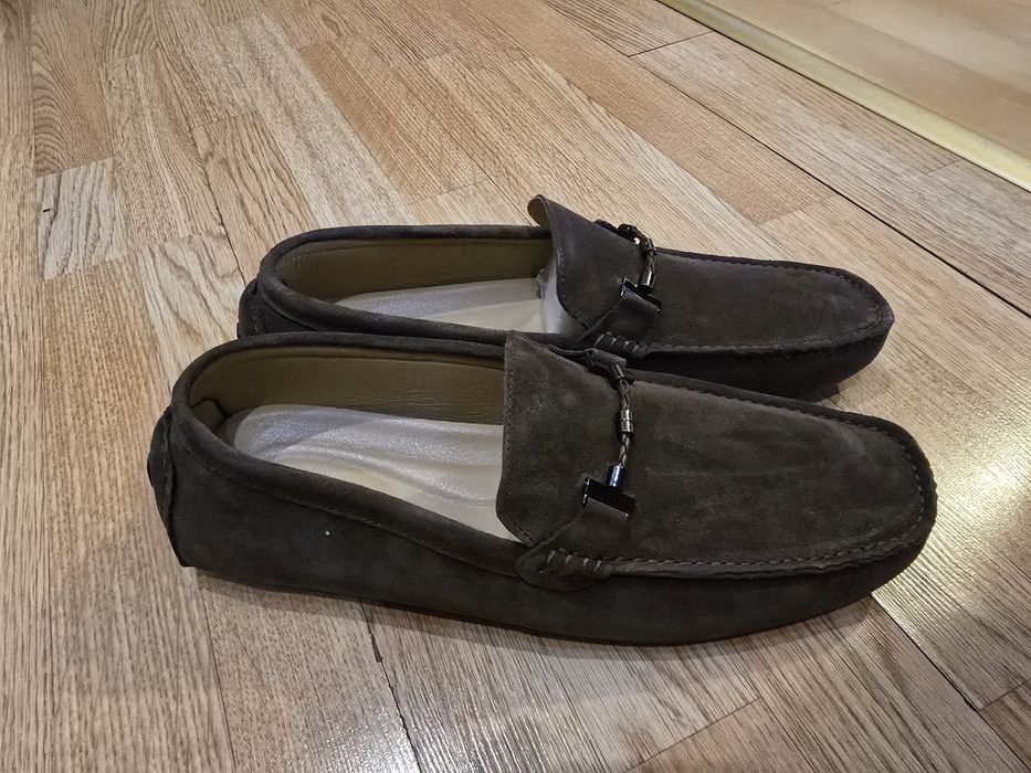 Buty mokasyny męskie brązowe