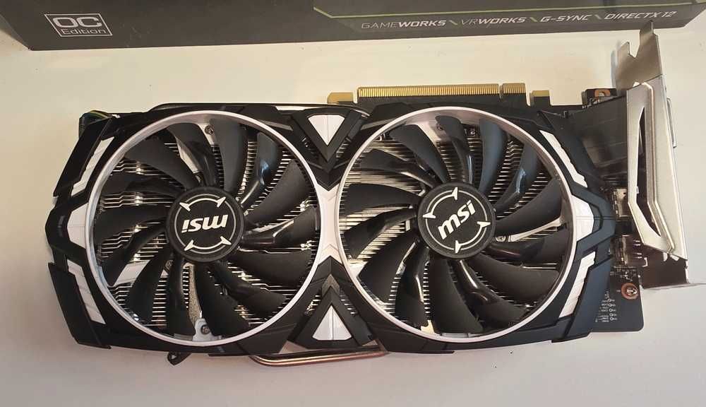 nvidia msi ARMOR GeForce GTX 1060 karta graficzna z pudełkiem