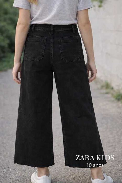 calças de ganga da Zara Kids (10 anos) são um modelo Wide Leg