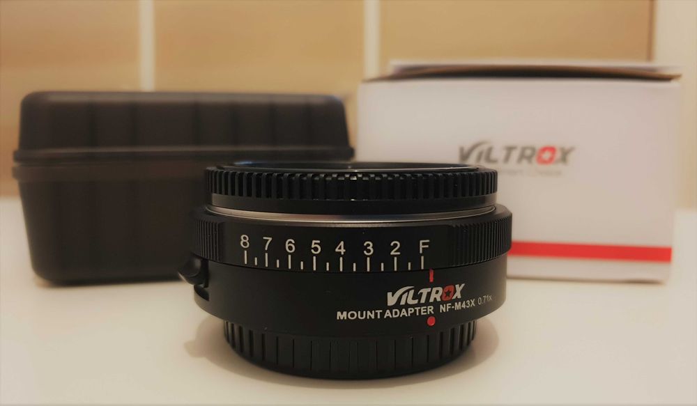 VILTROX NF-M43X 0.71X Anel Adaptador Nikon G/D-Micro 4/3
