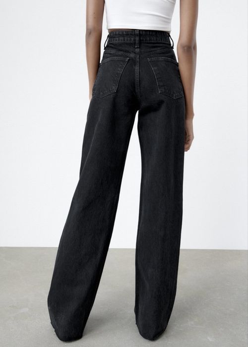 Zara • Джинси широкі The 90s Full- Length 36 чорний 6688/224/800