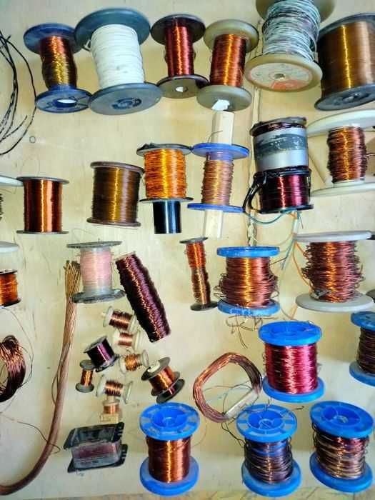 Цветмет проволока медная на катушках  советская. провода кабеля