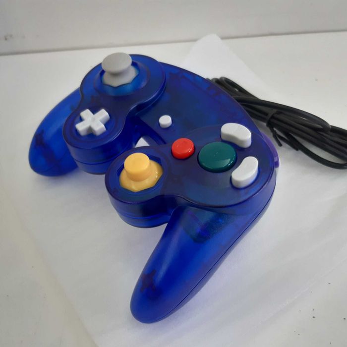 Comando Novo Azul Translúcido p/ Nintendo GameCube
