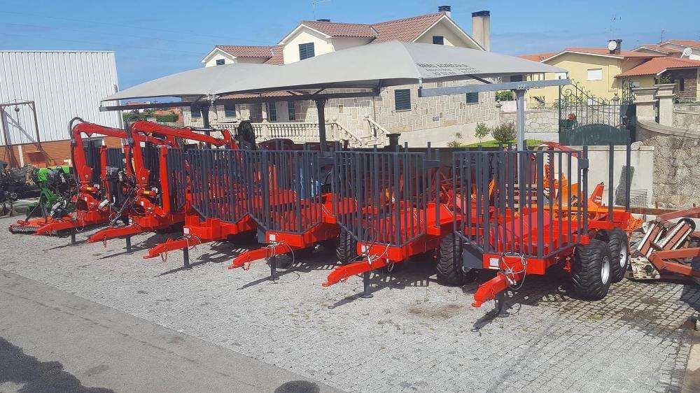 Reboque Florestal Novo 8000kg chapeado com grua