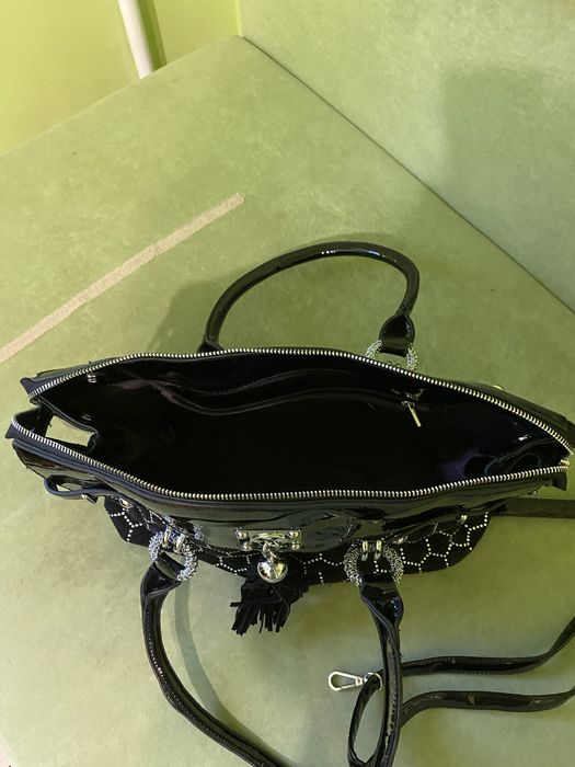 Сумка лакова шкіра чорна