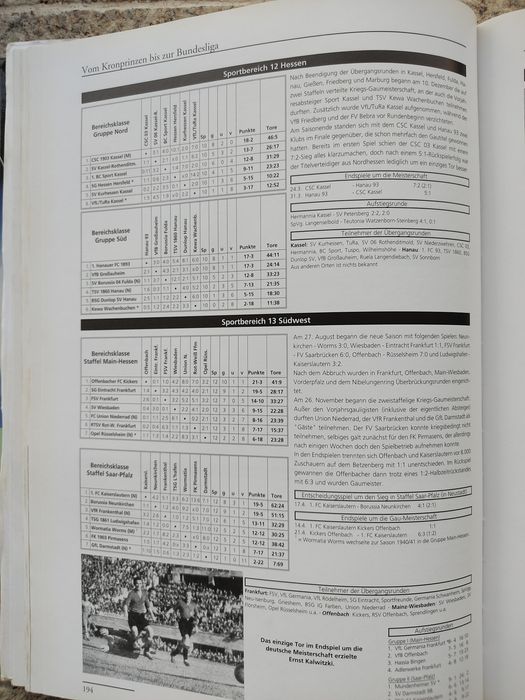 Livro da história da liga da Alemanha de 1890 a 1963