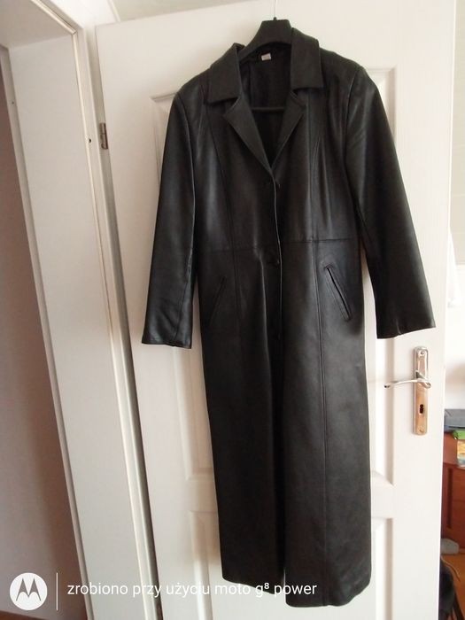 Płaszcz skórzany rozmiar M czarny