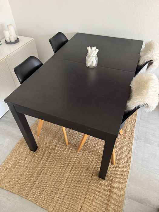 Mesa ikea madeira preta