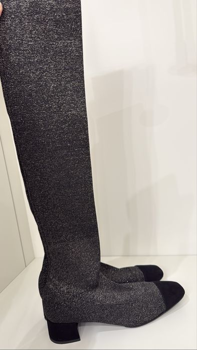 Сапоги-ботфорти з тканини Vero Cuoio