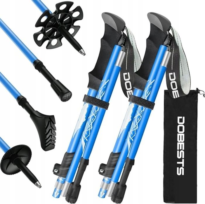 DOBESTS Kijki Trekkingowe Lekkie Regulowane Dla Kobiet i Mężczyzn NIEB