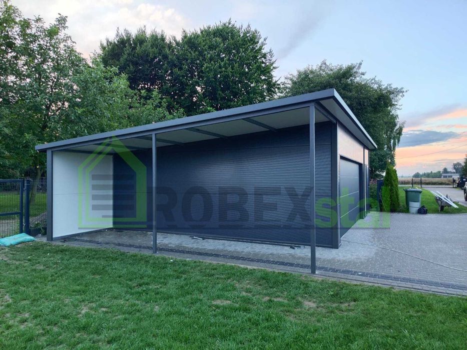 garaż z płyty warstwowej 7x7+wiata7x7 każdy wymiar montaż cały kraj
