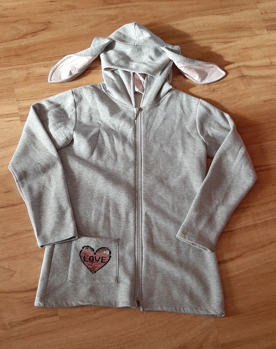 Bluza króliczek, narzutka bawełniana oraz kardigan 3szt