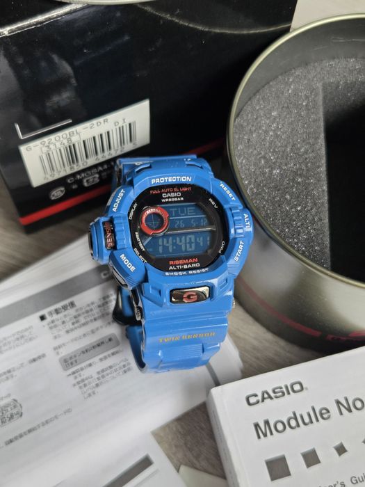 Rzadka Wersja Casio G-Shock G-9200BL-2DR Riseman Set Ładny Stan
