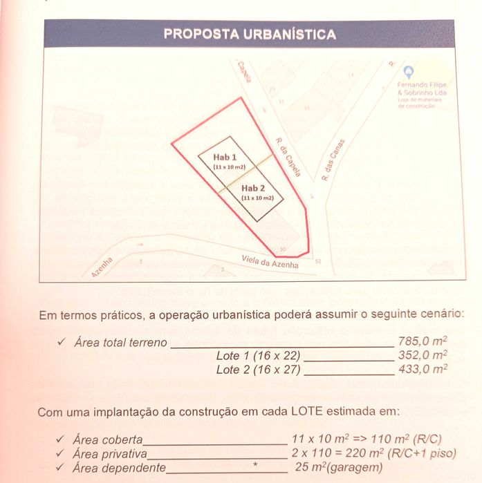 Terreno muito bem situado - p/2 casas - ler informação