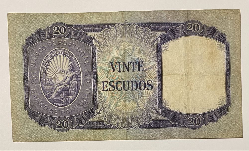 Nota 1308 - 20 Escudos Ch. 6A - 1960