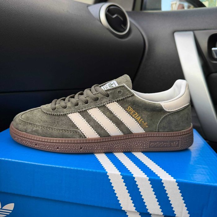 !SALE! Adidas Handball Spezial Khaki White Premium 37 38 39 40 41 42 43 44 45 адідас