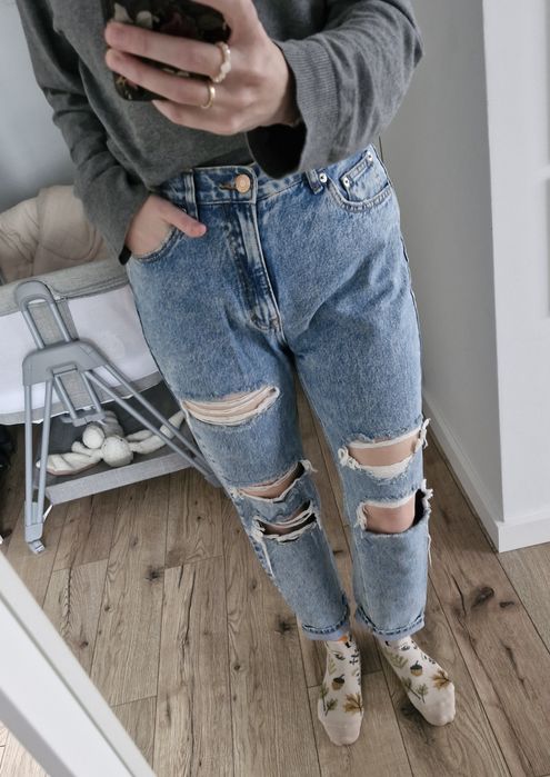 Jeansy z dziurami Pull&Bear rozmiar 38
