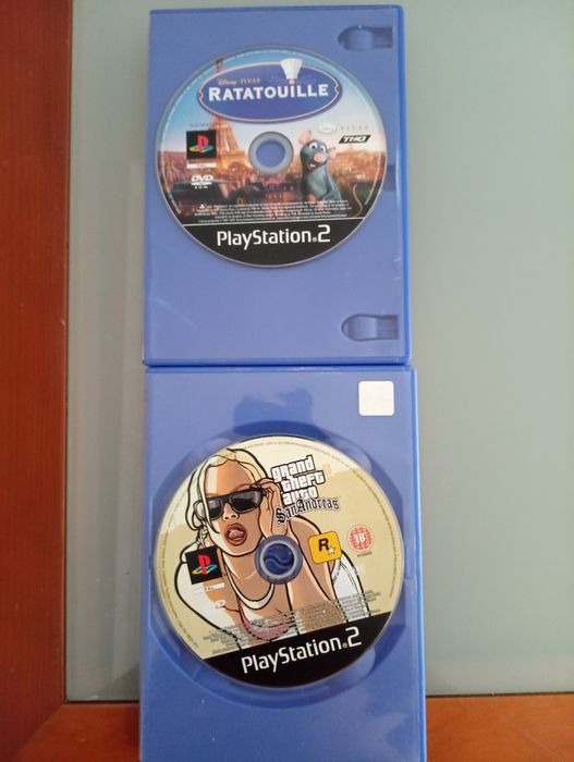 2 Jogos PS2: Grand Teft auto San Andreas	 E  Ratatouille	Playstation 2*