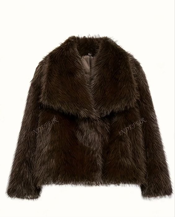 Еко шубка куртка нова oversize трендова накидка шоколадний колір