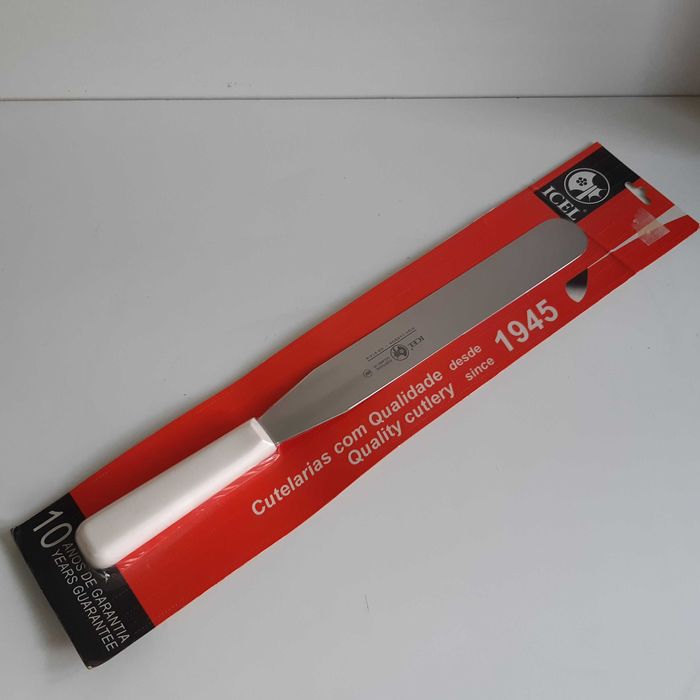 Espátula Lisa de Pasteleiro Pro Nova Embalada ICEL 38cm Aço Inox