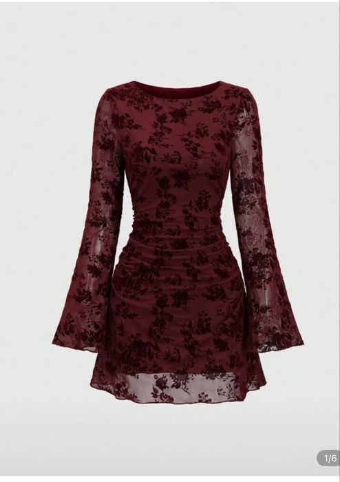Винна святкова сукня