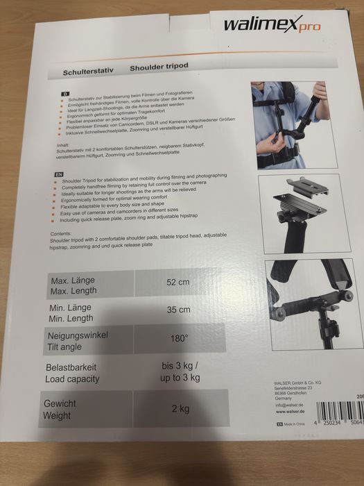 Walimex pro Shoulder Rig – stabilizator naramienny do aparatu