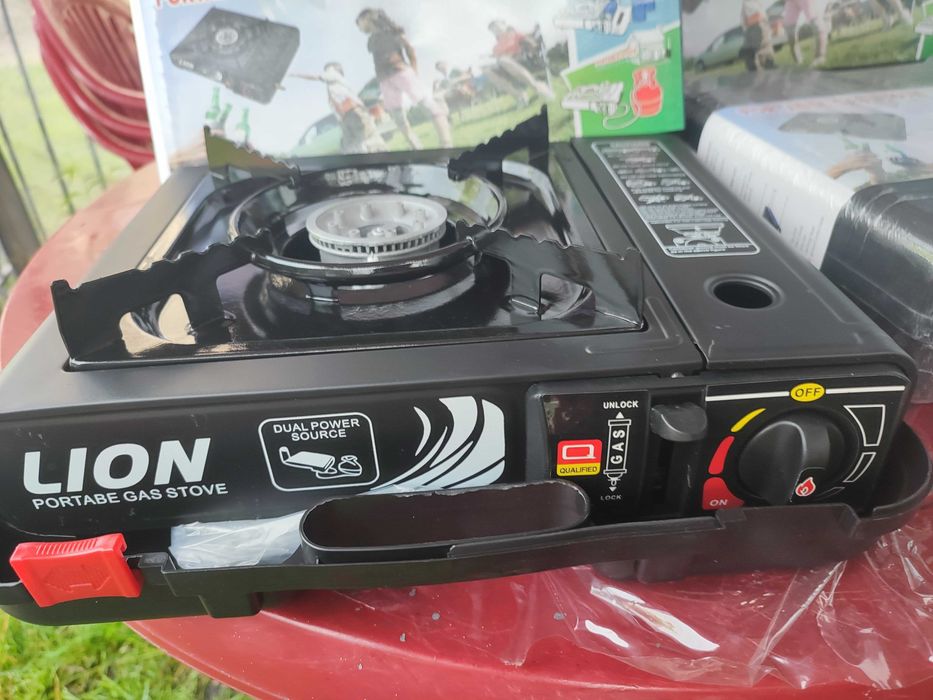 Портативна газова плита під малий балон з п'єзопідпалом кейс Нова