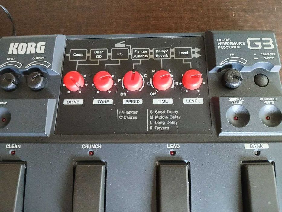 Korg G3 Guitar Performance Processor, з блоком живлення та коробкою