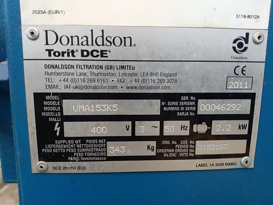 Odciąg DONALDSON wyciąg filtr piaskarka