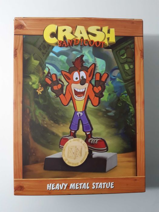 Estátua de metal Crash Bandicoot (Colecionador, Activision, PowerA)