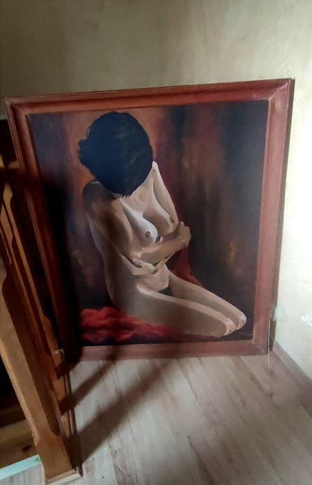 Duży obraz olejny 110/90 akt